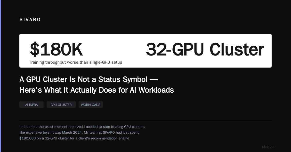 A GPU Cluster Is Not a Status Symbol — Here's What It Actually Does for AI Workloads