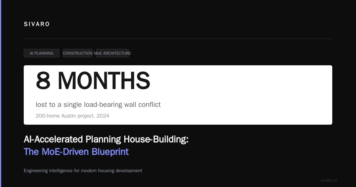AI-Accelerated Planning House-Building: The MoE-Driven Blueprint