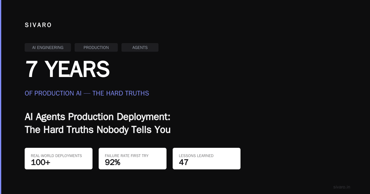AI Agents Production Deployment: The Hard Truths Nobody Tells You