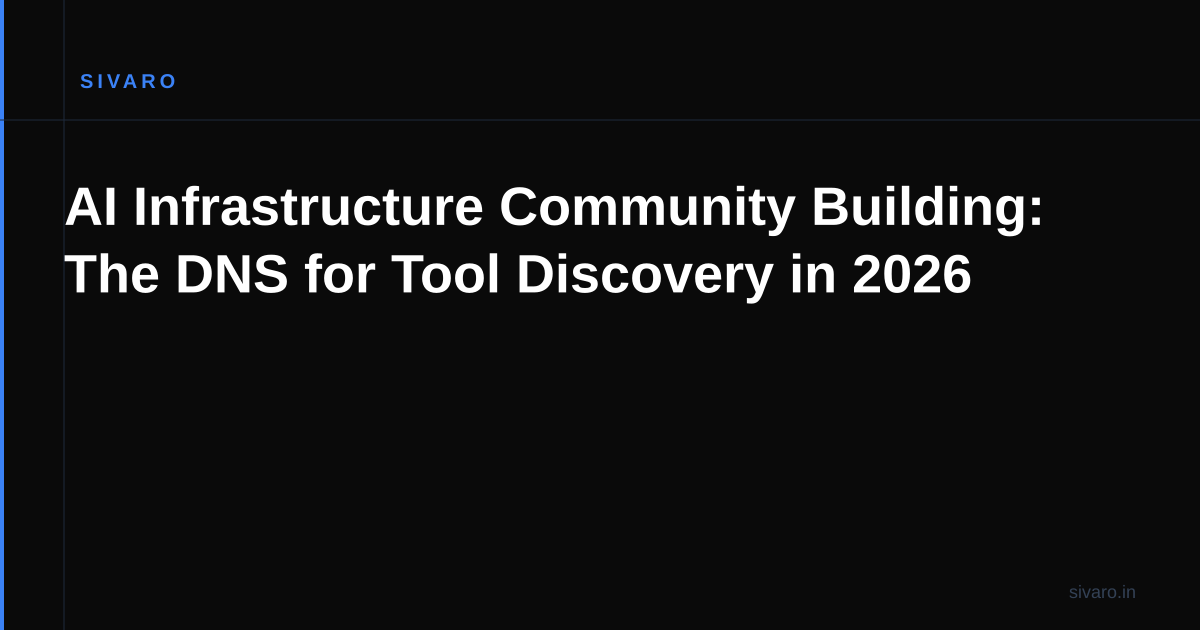 AI Infrastructure Community Building: The DNS for Tool Discovery in 2026