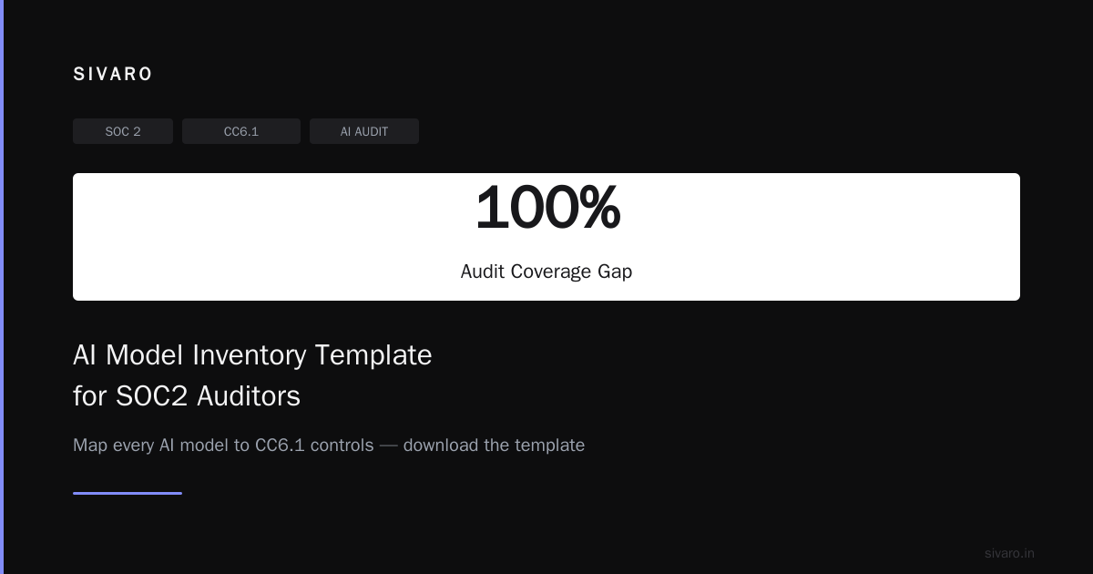 AI Model Inventory Template SOC2 Auditors CC6.1 Mapping Download