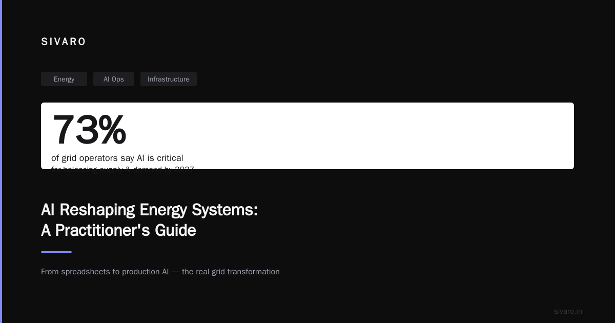 AI Reshaping Energy Systems: A Practitioner's Guide