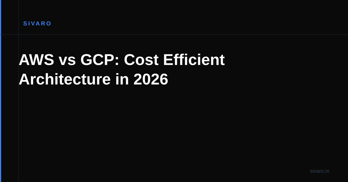 AWS vs GCP: Cost Efficient Architecture in 2026