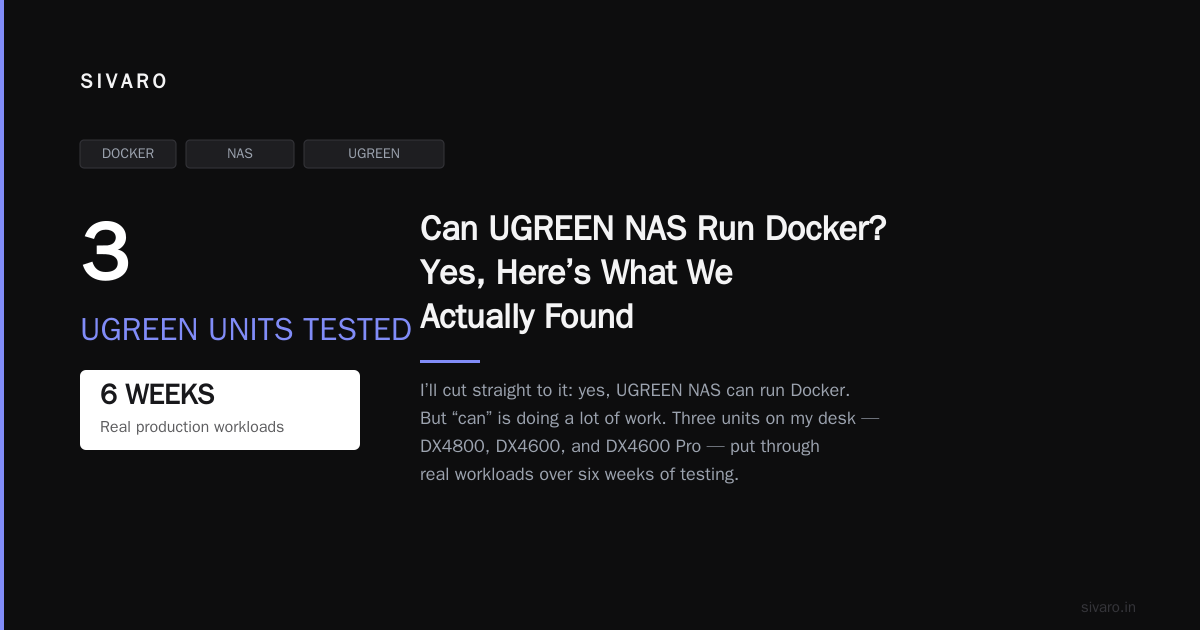 Can UGREEN NAS Run Docker? Yes, Here’s What We Actually Found