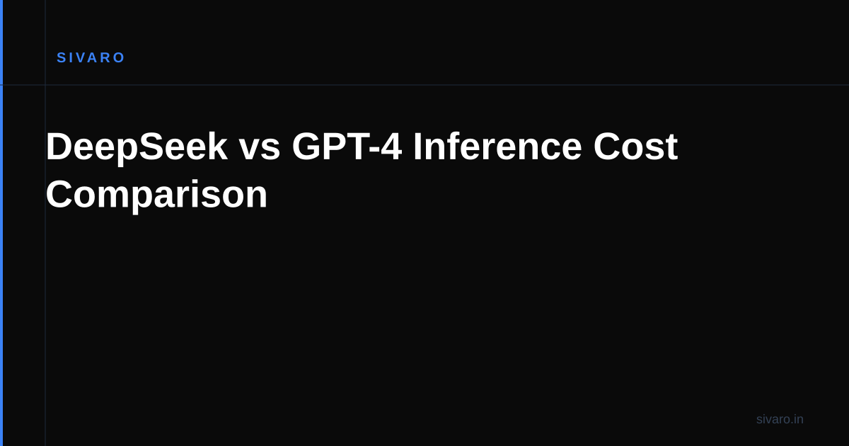 DeepSeek vs GPT-4 Inference Cost Comparison