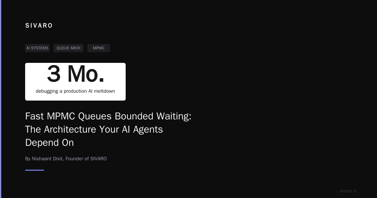 Fast MPMC Queues Bounded Waiting: The Architecture Your AI Agents Depend On