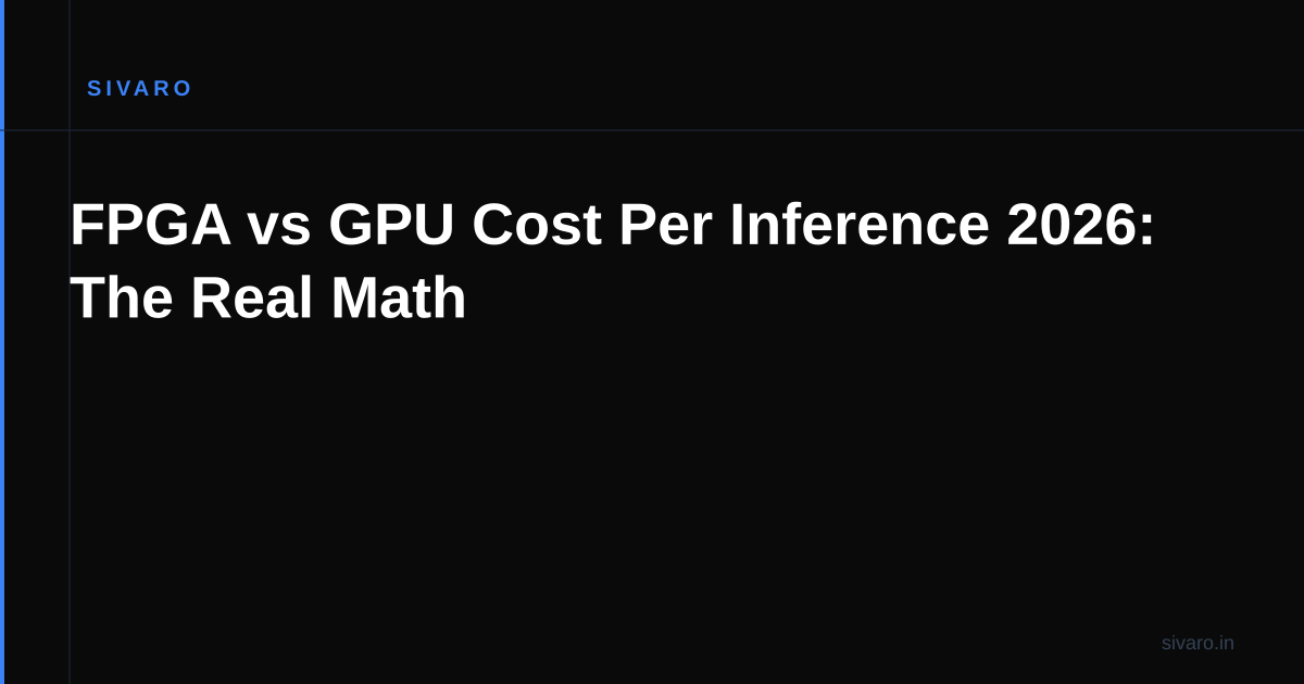 FPGA vs GPU Cost Per Inference 2026: The Real Math