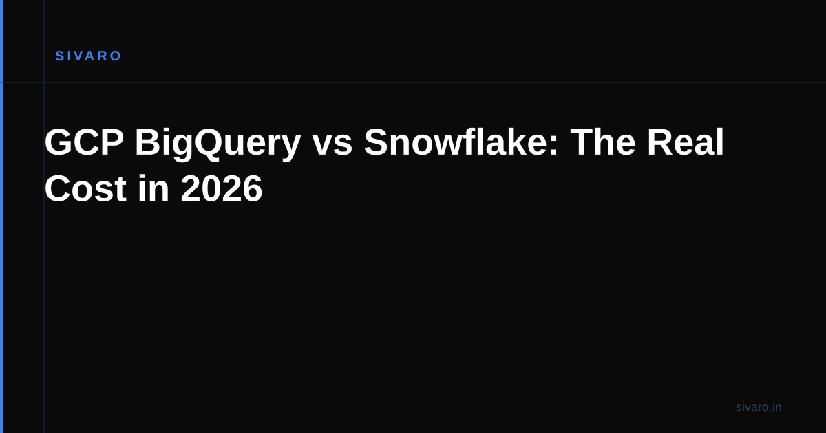 GCP BigQuery vs Snowflake: The Real Cost in 2026