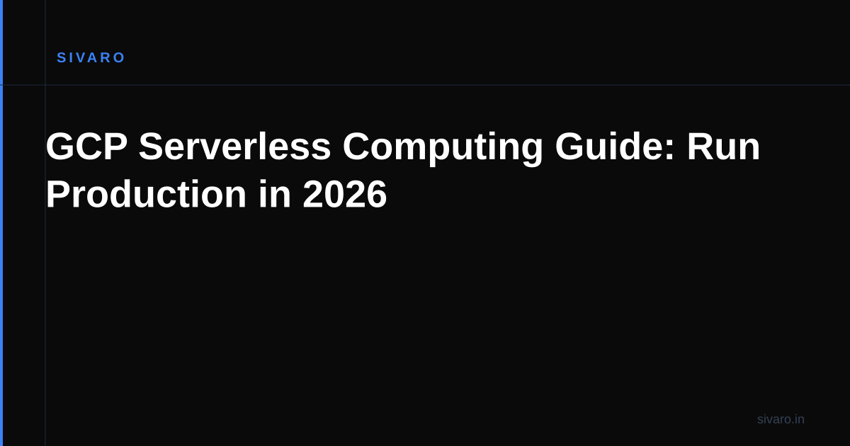 GCP Serverless Computing Guide: Run Production in 2026