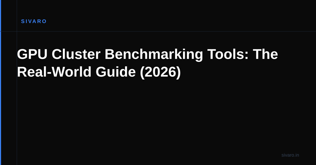 GPU Cluster Benchmarking Tools: The Real-World Guide (2026)