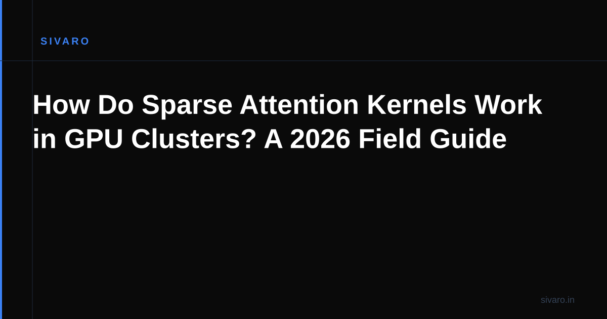 How Do Sparse Attention Kernels Work in GPU Clusters? A 2026 Field Guide