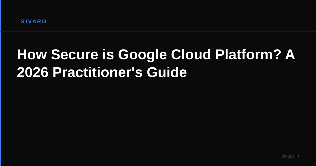 How Secure is Google Cloud Platform? A 2026 Practitioner's Guide