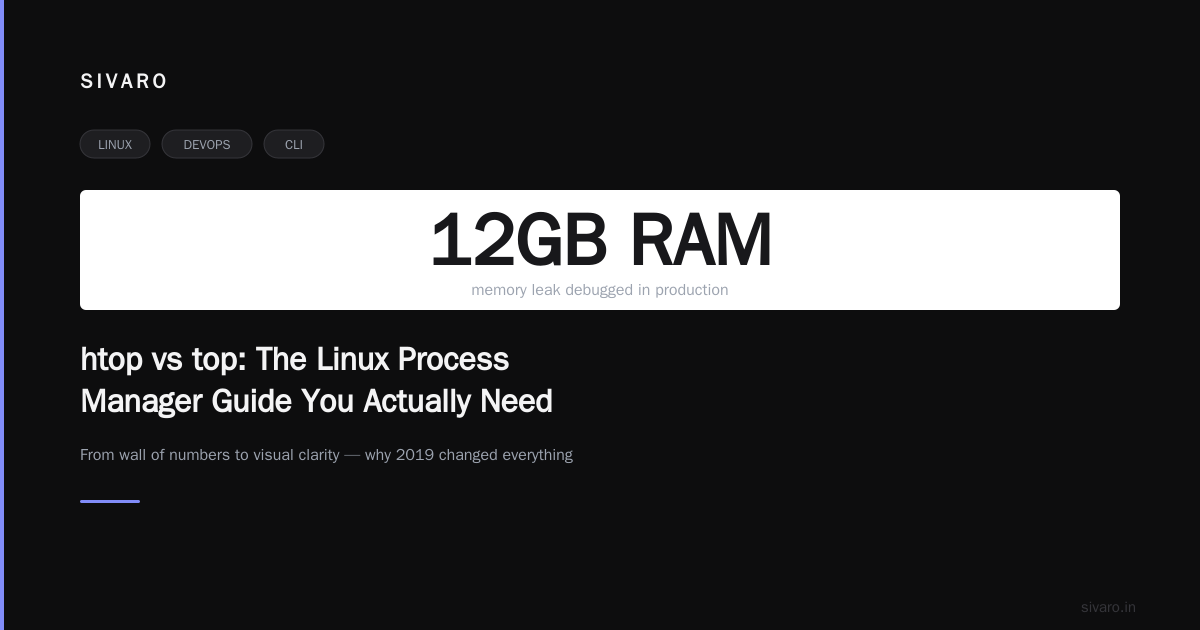 htop vs top: The Linux Process Manager Guide You Actually Need