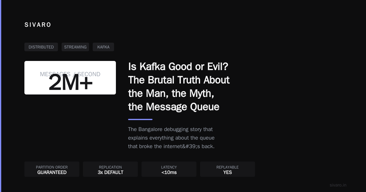 Is Kafka Good or Evil? The Brutal Truth About the Man, the Myth, the Message Queue