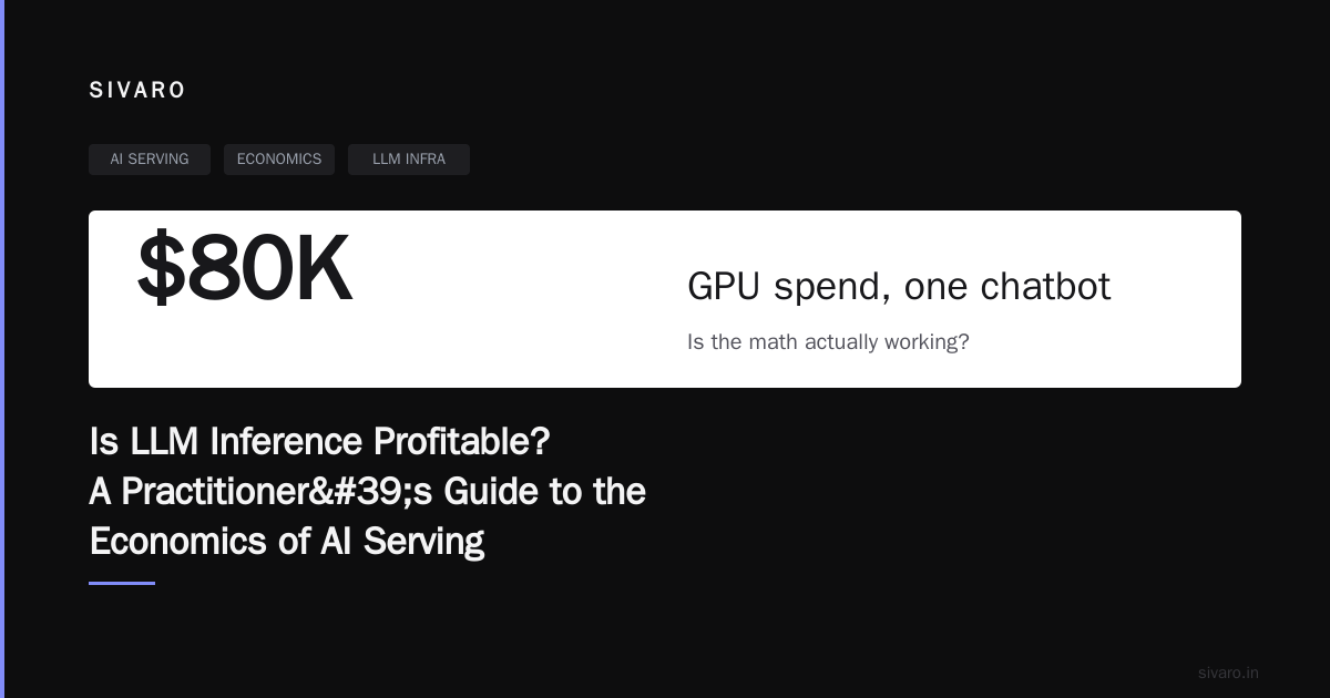 Is LLM Inference Profitable? A Practitioner's Guide to the Economics of AI Serving