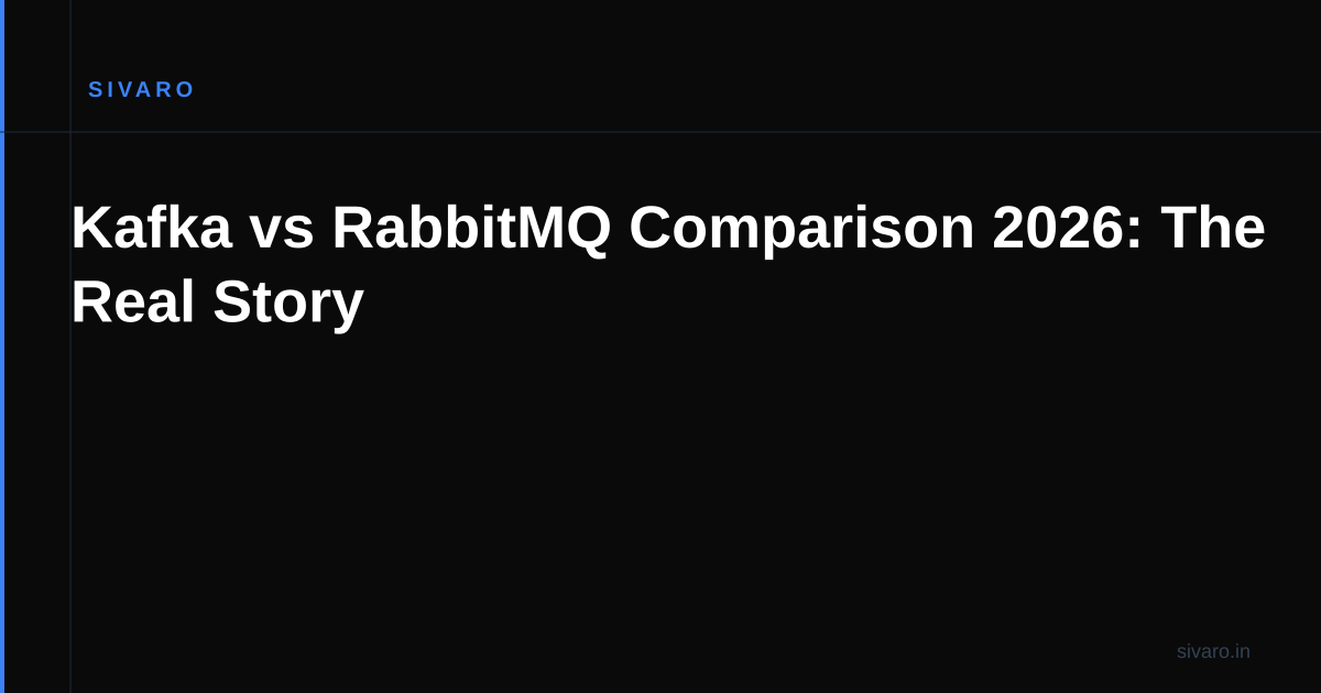 Kafka vs RabbitMQ Comparison 2026: The Real Story
