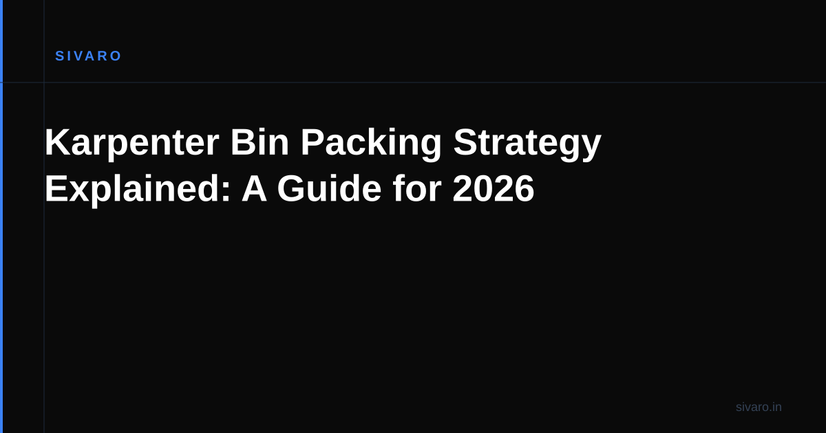 Karpenter Bin Packing Strategy Explained: A Guide for 2026