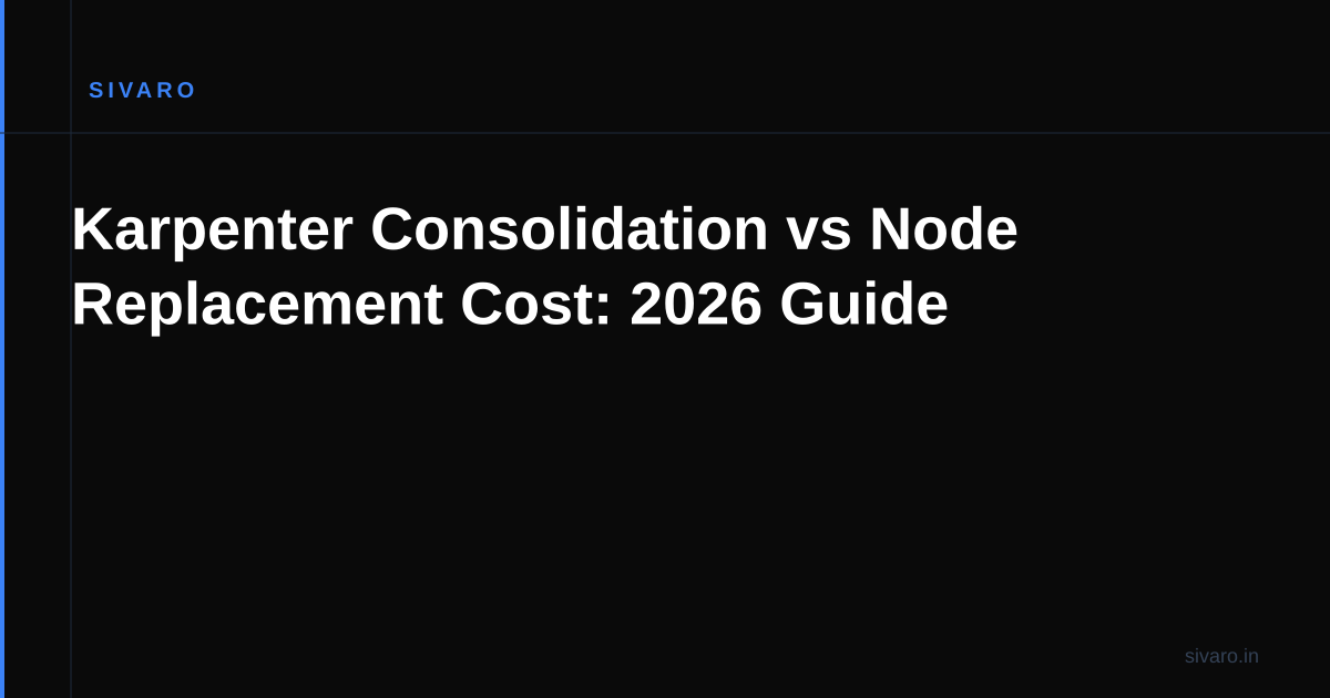 Karpenter Consolidation vs Node Replacement Cost: 2026 Guide