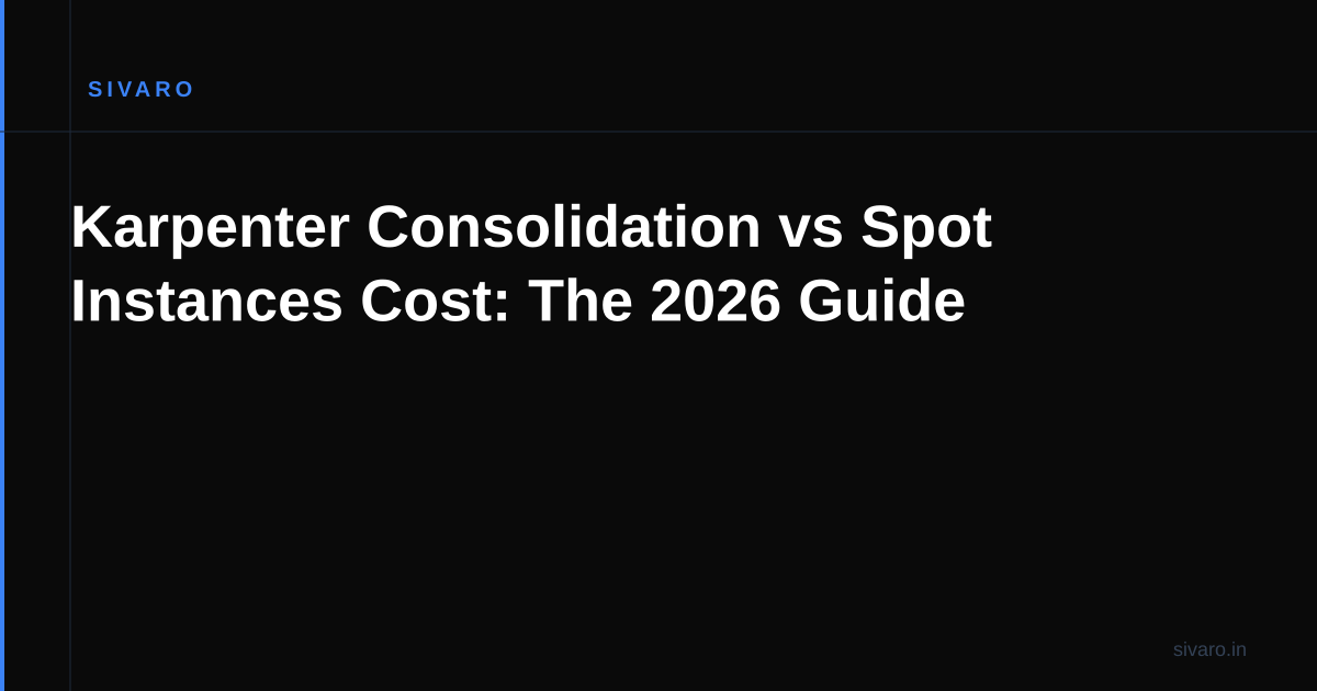 Karpenter Consolidation vs Spot Instances Cost: The 2026 Guide