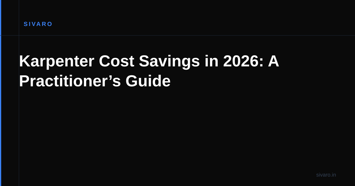 Karpenter Cost Savings in 2026: A Practitioner’s Guide