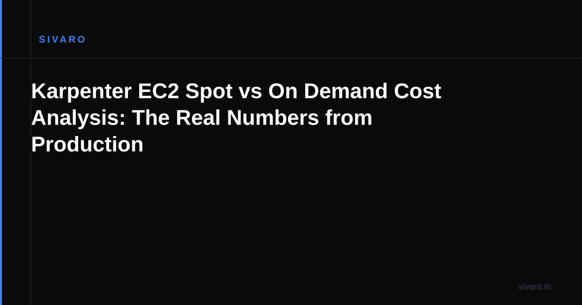Karpenter EC2 Spot vs On Demand Cost Analysis: The Real Numbers from Production
