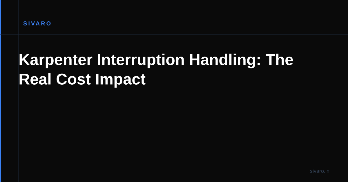 Karpenter Interruption Handling: The Real Cost Impact