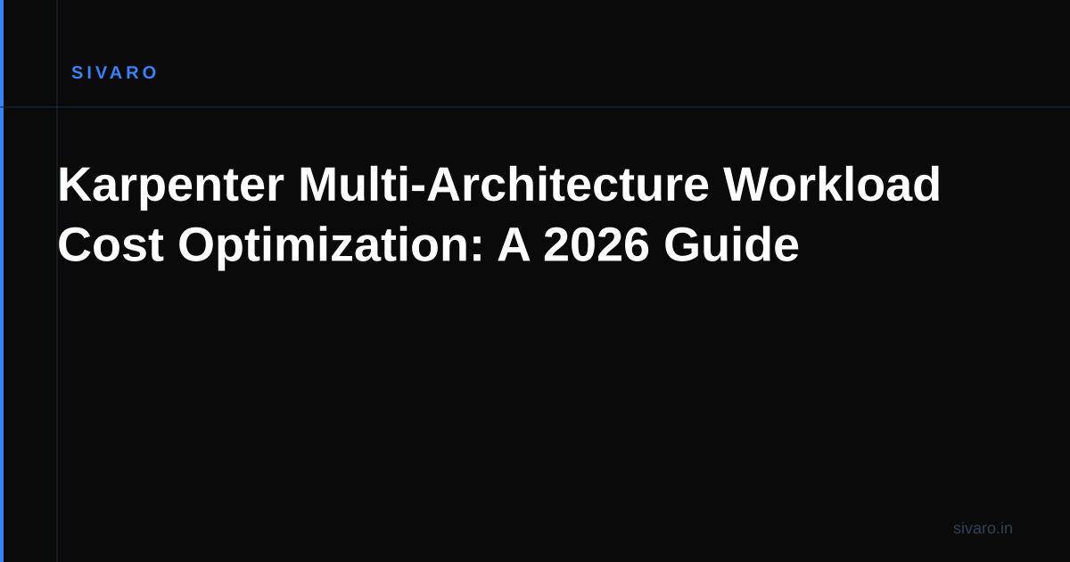 Karpenter Multi-Architecture Workload Cost Optimization: A 2026 Guide