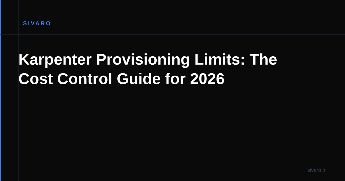 Karpenter Provisioning Limits: The Cost Control Guide for 2026