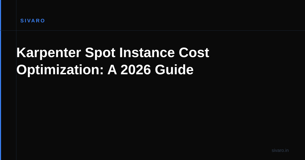 Karpenter Spot Instance Cost Optimization: A 2026 Guide