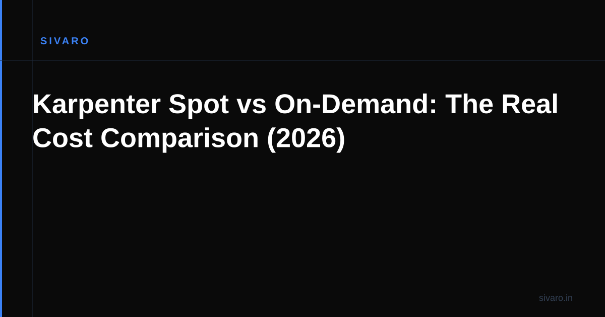 Karpenter Spot vs On-Demand: The Real Cost Comparison (2026)