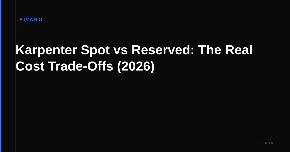 Karpenter Spot vs Reserved: The Real Cost Trade-Offs (2026)