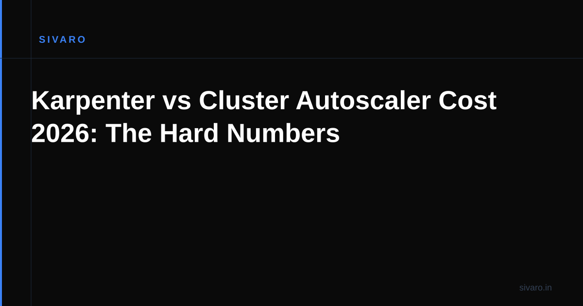 Karpenter vs Cluster Autoscaler Cost 2026: The Hard Numbers