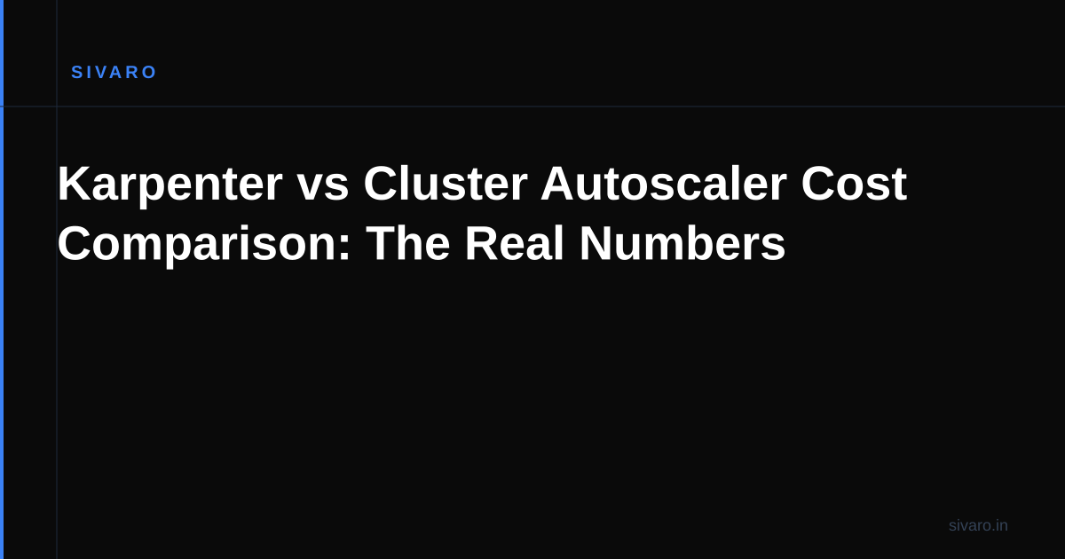 Karpenter vs Cluster Autoscaler Cost Comparison: The Real Numbers