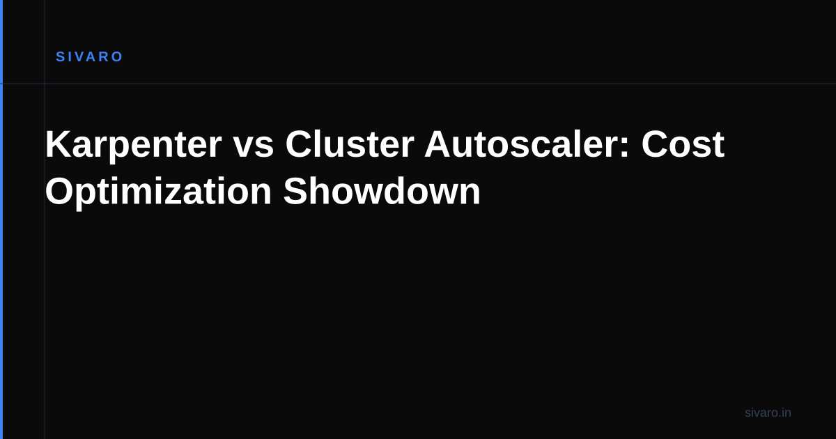 Karpenter vs Cluster Autoscaler: Cost Optimization Showdown