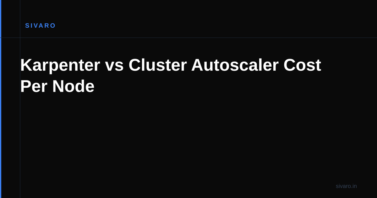 Karpenter vs Cluster Autoscaler Cost Per Node