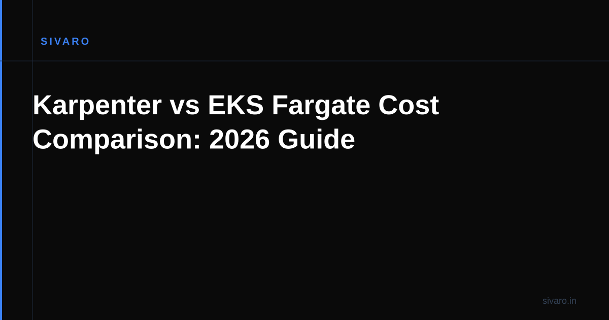 Karpenter vs EKS Fargate Cost Comparison: 2026 Guide