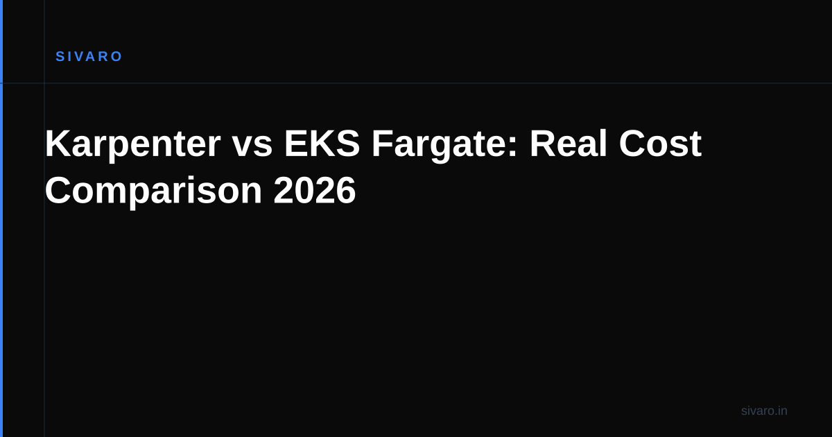 Karpenter vs EKS Fargate: Real Cost Comparison 2026