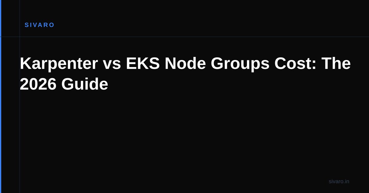 Karpenter vs EKS Node Groups Cost: The 2026 Guide