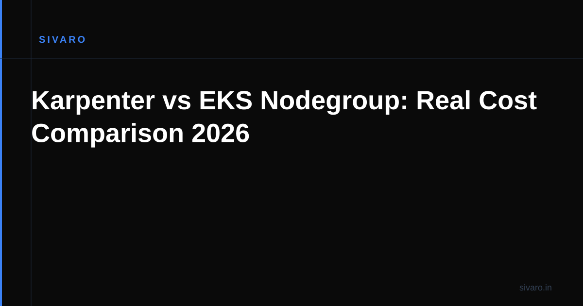 Karpenter vs EKS Nodegroup: Real Cost Comparison 2026