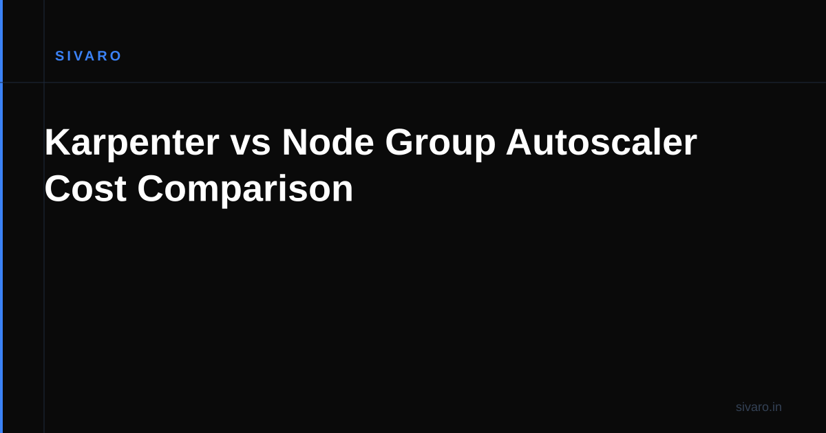 Karpenter vs Node Group Autoscaler Cost Comparison