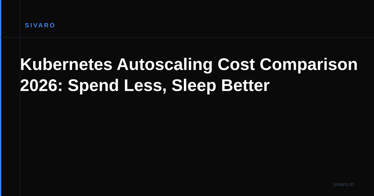 Kubernetes Autoscaling Cost Comparison 2026: Spend Less, Sleep Better