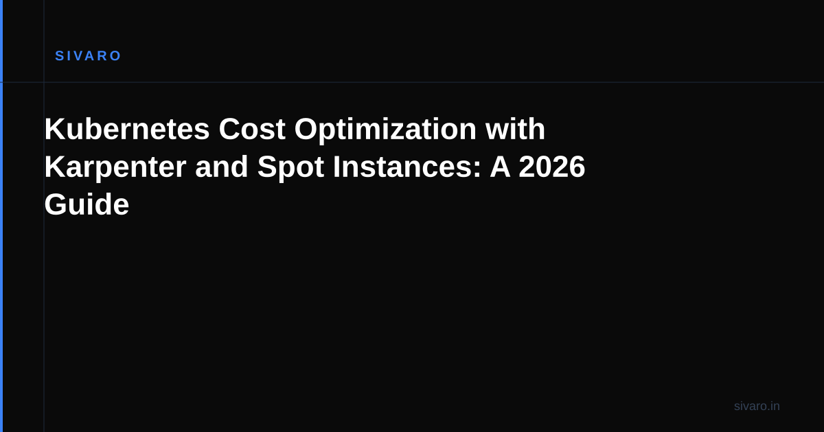 Kubernetes Cost Optimization with Karpenter and Spot Instances: A 2026 Guide