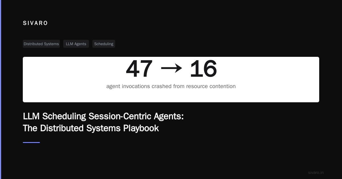 LLM Scheduling Session-Centric Agents: The Distributed Systems Playbook