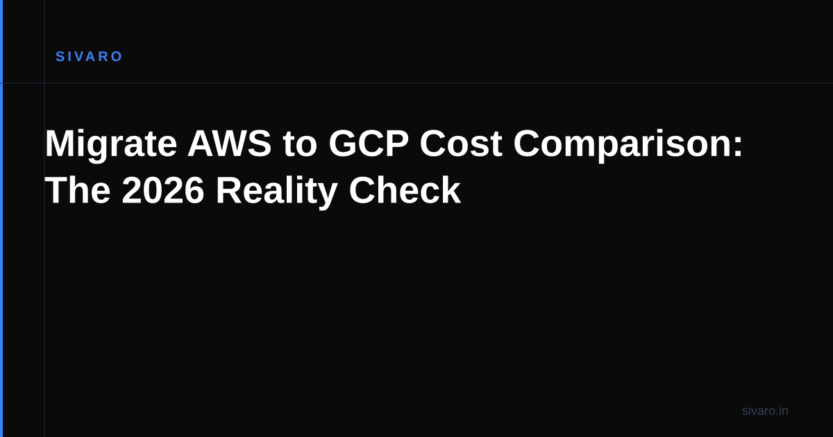 Migrate AWS to GCP Cost Comparison: The 2026 Reality Check