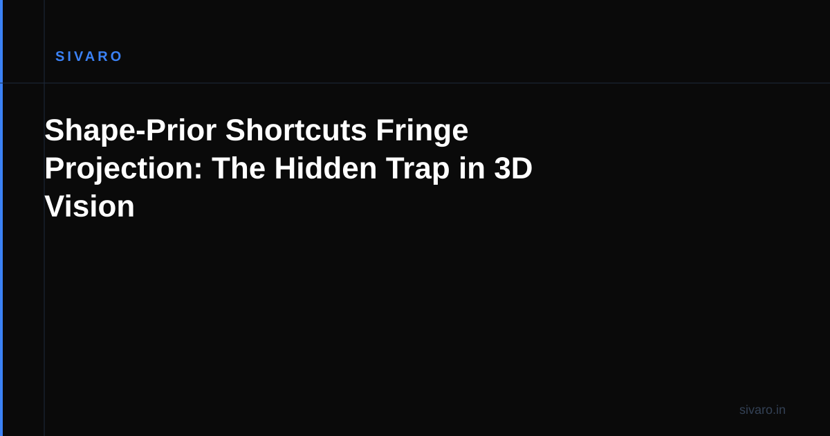Shape-Prior Shortcuts Fringe Projection: The Hidden Trap in 3D Vision