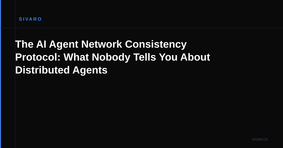 The AI Agent Network Consistency Protocol: What Nobody Tells You About Distributed Agents