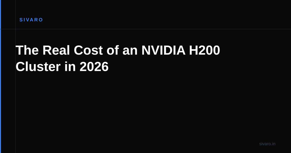 The Real Cost of an NVIDIA H200 Cluster in 2026