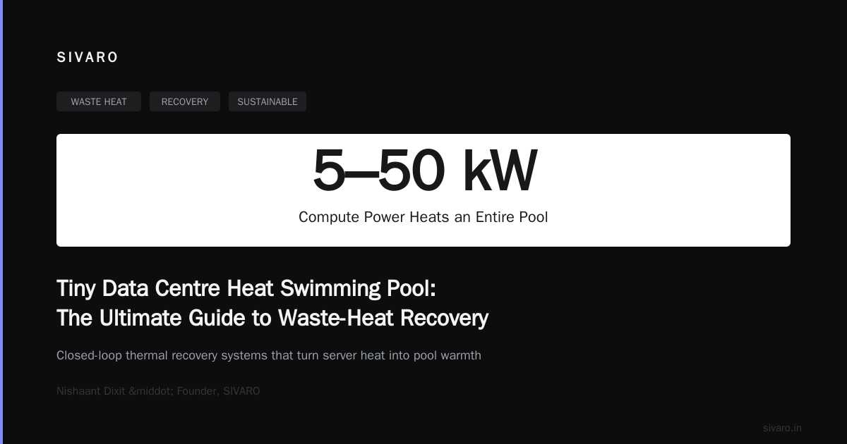 Tiny Data Centre Heat Swimming Pool: The Ultimate Guide to Waste-Heat Recovery