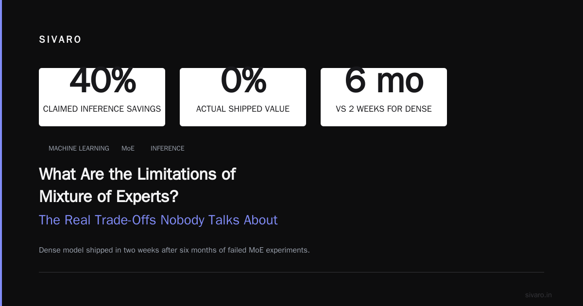 What Are the Limitations of Mixture of Experts? The Real Trade-Offs Nobody Talks About