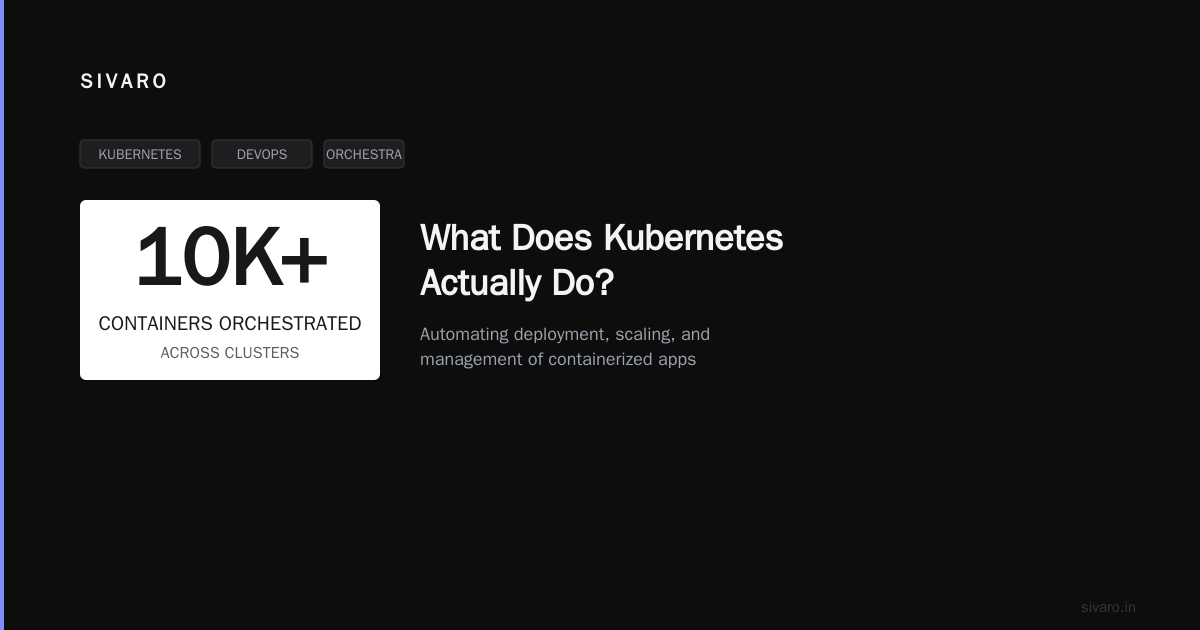 What Does Kubernetes Actually Do?
